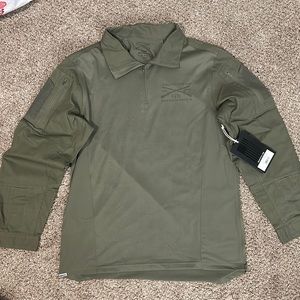 Grunt Style - Olive Green Tactical Quarter Zip Pullover - Large